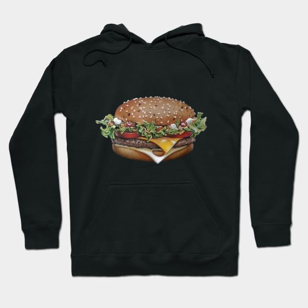 hamburger Drawing Hoodie by cristianvan